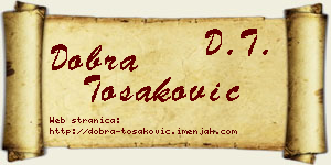 Dobra Tošaković vizit kartica